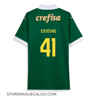 Palmeiras Estevao Willian #41 Maglia Gara Casa Repliche 2024-25